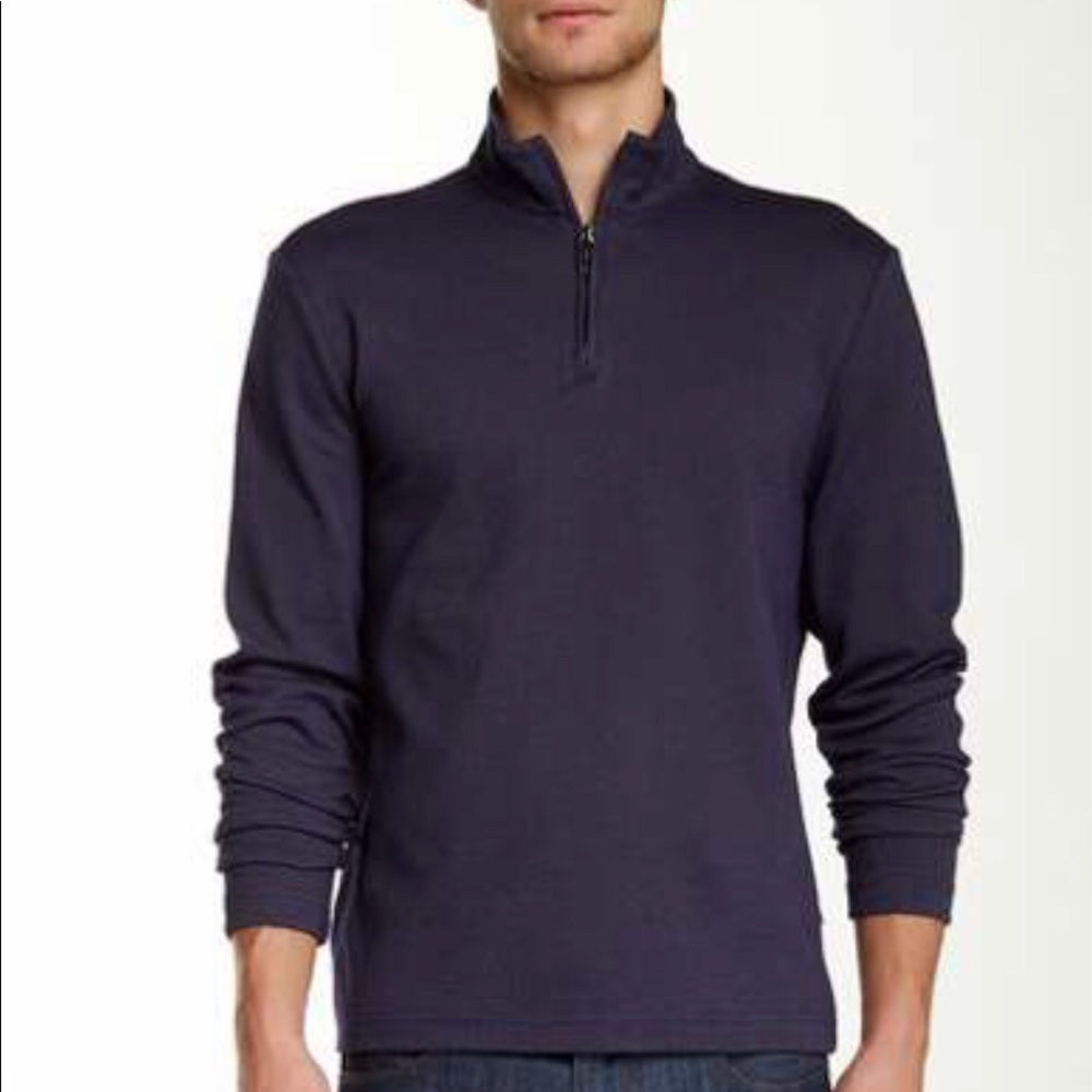 Perry Ellis Quarter Zip Front Sweater